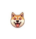 絵文字みたいなドット絵柴犬スタンプ（個別スタンプ：3）