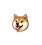 絵文字みたいなドット絵柴犬スタンプ（個別スタンプ：4）