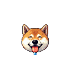 絵文字みたいなドット絵柴犬スタンプ（個別スタンプ：6）