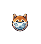 絵文字みたいなドット絵柴犬スタンプ（個別スタンプ：8）