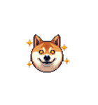 絵文字みたいなドット絵柴犬スタンプ（個別スタンプ：9）