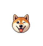 絵文字みたいなドット絵柴犬スタンプ（個別スタンプ：10）