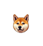 絵文字みたいなドット絵柴犬スタンプ（個別スタンプ：14）