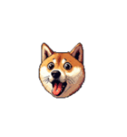 絵文字みたいなドット絵柴犬スタンプ（個別スタンプ：15）