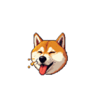 絵文字みたいなドット絵柴犬スタンプ（個別スタンプ：16）