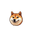 絵文字みたいなドット絵柴犬スタンプ（個別スタンプ：17）