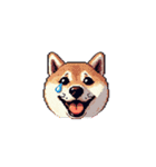 絵文字みたいなドット絵柴犬スタンプ（個別スタンプ：19）