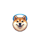 絵文字みたいなドット絵柴犬スタンプ（個別スタンプ：21）