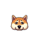絵文字みたいなドット絵柴犬スタンプ（個別スタンプ：22）
