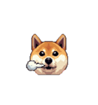 絵文字みたいなドット絵柴犬スタンプ（個別スタンプ：23）