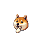 絵文字みたいなドット絵柴犬スタンプ（個別スタンプ：26）