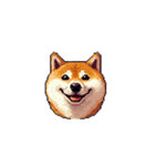 絵文字みたいなドット絵柴犬スタンプ（個別スタンプ：28）