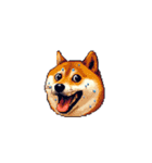 絵文字みたいなドット絵柴犬スタンプ（個別スタンプ：30）