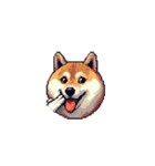 絵文字みたいなドット絵柴犬スタンプ（個別スタンプ：31）