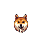 絵文字みたいなドット絵柴犬スタンプ（個別スタンプ：34）