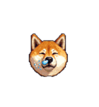 絵文字みたいなドット絵柴犬スタンプ（個別スタンプ：35）