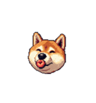 絵文字みたいなドット絵柴犬スタンプ（個別スタンプ：36）
