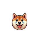 絵文字みたいなドット絵柴犬スタンプ（個別スタンプ：40）
