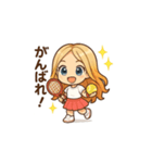 可愛いテニス女子の夏用LINEスタンプ（個別スタンプ：5）