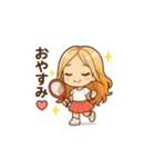 可愛いテニス女子の夏用LINEスタンプ（個別スタンプ：7）