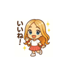 可愛いテニス女子の夏用LINEスタンプ（個別スタンプ：8）