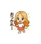 可愛いテニス女子の夏用LINEスタンプ（個別スタンプ：10）