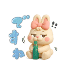 夏！3d！ぶりぶりうさぎ（個別スタンプ：8）