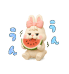 夏！3d！ぶりぶりうさぎ（個別スタンプ：24）