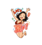 美魔女、夏を制す！（個別スタンプ：38）