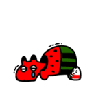【動く】夏べこたち（夏の赤べこ）（個別スタンプ：8）