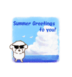 【夏・絵日記風】タフィ犬の暑中見舞い（個別スタンプ：1）