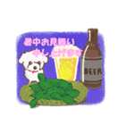 【夏・絵日記風】タフィ犬の暑中見舞い（個別スタンプ：3）