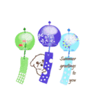 【夏・絵日記風】タフィ犬の暑中見舞い（個別スタンプ：9）