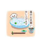 【夏・絵日記風】タフィ犬の暑中見舞い（個別スタンプ：10）