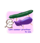 【夏・絵日記風】タフィ犬の暑中見舞い（個別スタンプ：13）