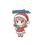 サンタガール＠真夏のタイ語スタンプ 70（個別スタンプ：9）