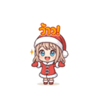 サンタガール＠真夏のタイ語スタンプ 70（個別スタンプ：21）