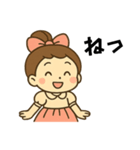 5歳の女の子はお団子ヘア（個別スタンプ：1）