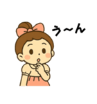 5歳の女の子はお団子ヘア（個別スタンプ：5）
