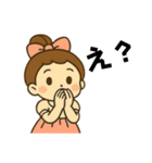 5歳の女の子はお団子ヘア（個別スタンプ：8）