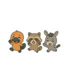 カモノハシとロバとアライグマの物語（個別スタンプ：1）