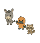 カモノハシとロバとアライグマの物語（個別スタンプ：3）