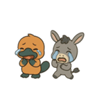 カモノハシとロバとアライグマの物語（個別スタンプ：4）