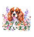 水彩感じるキャバリアスタンプ（個別スタンプ：4）