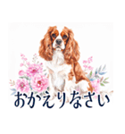 水彩感じるキャバリアスタンプ（個別スタンプ：16）
