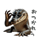 ワニ×3Dリアル！迫力満点（個別スタンプ：1）