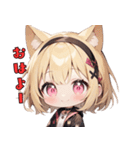 にゃんこみみガール（個別スタンプ：2）