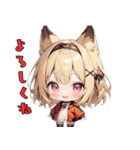 にゃんこみみガール（個別スタンプ：3）