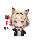 にゃんこみみガール（個別スタンプ：11）