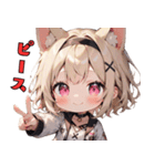 にゃんこみみガール（個別スタンプ：14）